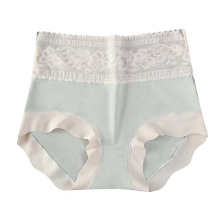 NECHOLOGY Eatable Panties Womens High Waisted Cotton Underwear Soft Full Briefs Ladies Barely There Bras for Women 4742 Underpants Mint Green Large