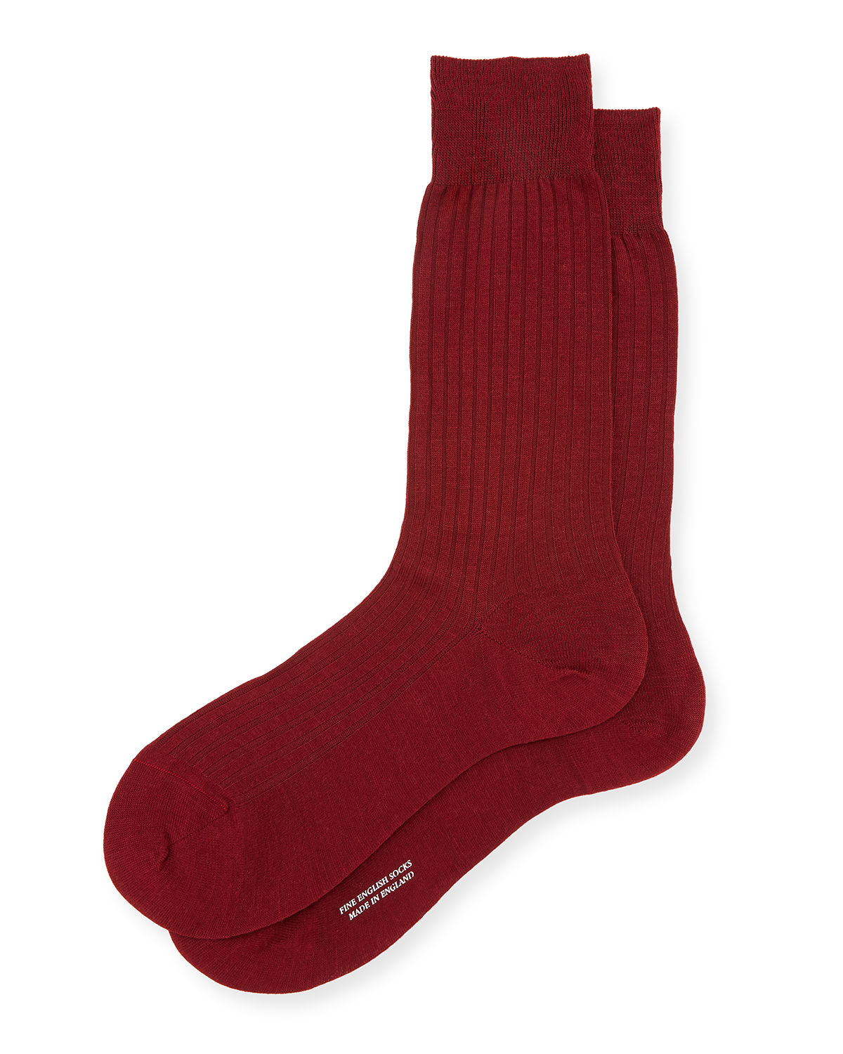 Pantherella Men's Laburnum Merino Wool 5x3 Rib Dress Sock in Purple (5796) | Size Medium | HisRoom.com