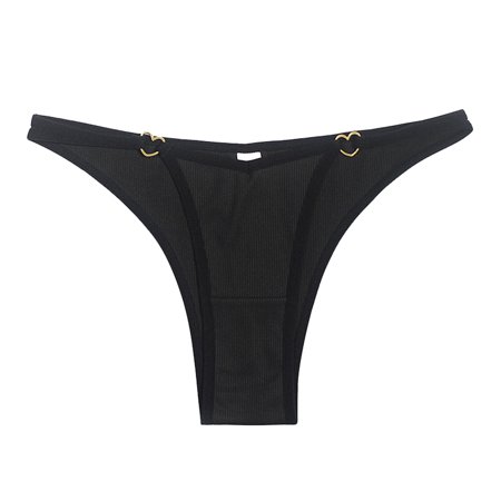 Dmqupv Barely There Bras for Women 4742 Lace Underwear for Womens Cotton Bikini Panties Soft Mesh Thong Panties Underpants Black Large