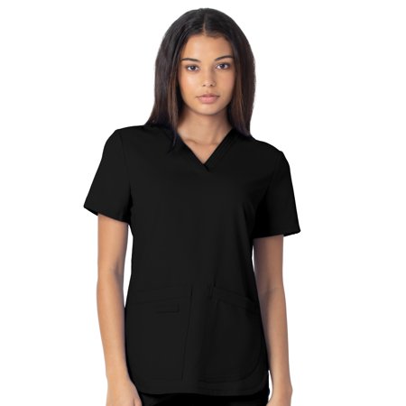 Urbane ICON V-Neck Super Stretch Scrub Top for Women S 2-Pocket  Contemporary Slim Fit  Ultra Soft Medical Scrubs 9734