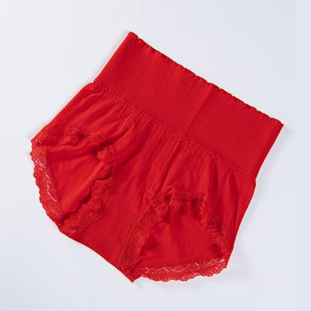 Lace Trim Panties Women Briefs High Waist Briefs Full Coverage Panties Tummy Control Panties Stretchy Underpants Postpartum Nursing Panties