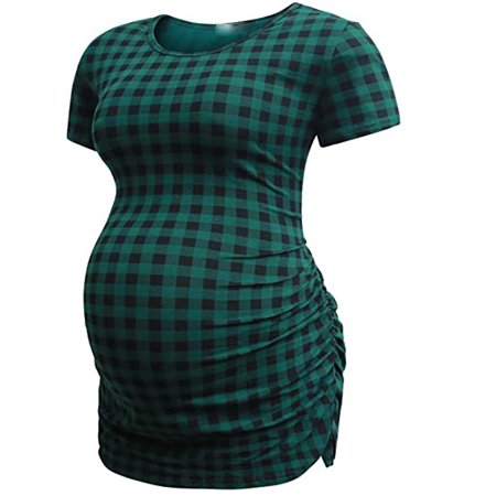 Usupdd Women Maternity Short Sleeve Fashion Print Tops Pregnancy T-shirt Clothes Usupdd WCC220822-4722