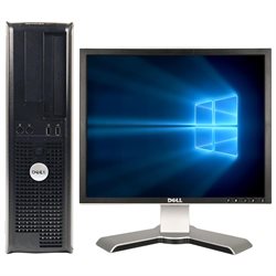 Recertified - DELL Desktop Computer OptiPlex GX755 + 19' LCD (Brand May Vary) Core 2 Duo E6550 (2.33 GHz) 4 GB DDR2 160 GB HDD Windows 10 Pro.