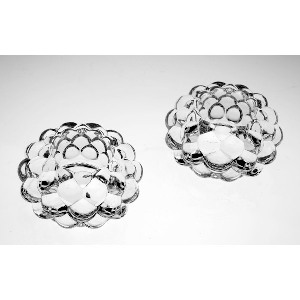 These Godinger Honeycomb Votive Candle Holders Add a Crisp Shine to Your Decor. Crafted of Crystal with Deep Etchings in a Honeycomb Pattern and a Cle