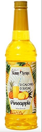 Jordan’s Skinny Syrups | Sugar Free Pineapple Syrup | Healthy Flavors With 0 Calories, 0 Sugar, 0 Carbs | 750ml/25.4oz Bottle