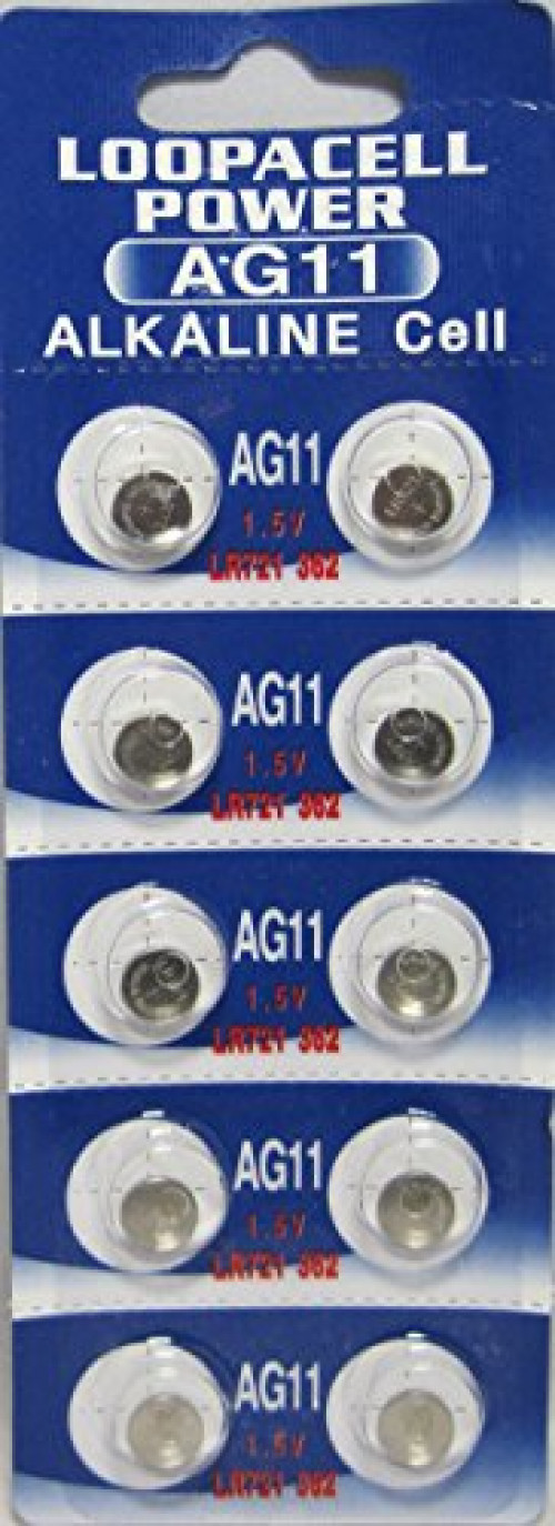 LOOPACELL AG11 362 LR721 1.5V Alkaline Cell Coin Batteries X 500