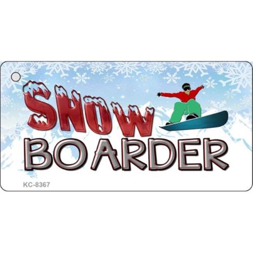 Smart Blonde KC-8367 1.5 X 3 in. Snow Boarder Novelty Metal Key Chain