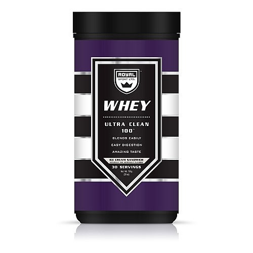 Royal Sport Ltd. Whey Protein Ultra Clean 100 - Ice Cream Sandwich 30 Servings