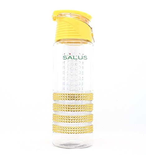 Salus Infusion Water Bottle, Tritan Fruit Infuser for Naturally Flavored Fresh Drinking Water, Fashion Style Multi-purpose Flip-top Bpa-free, 24 Oz, R
