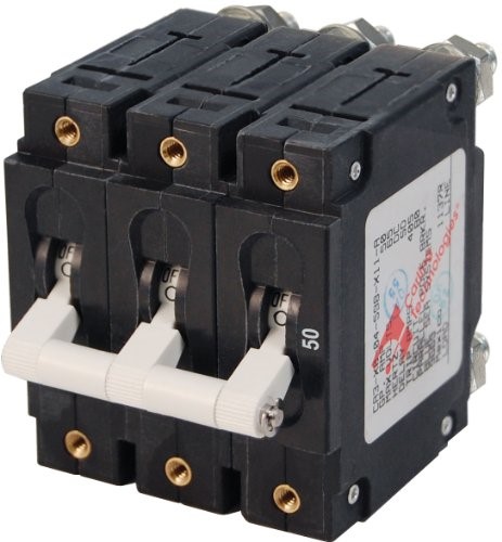 Blue-Sea-Systems-C-Series-White-Toggle-Triple-Pole-50A-Circuit-Breaker