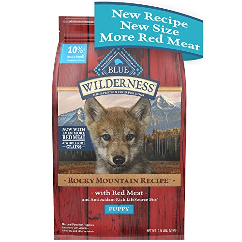 Blue Buffalo Wilderness Natural Dry Puppy Food  Red Meat & Whole Grains  4.5-lb