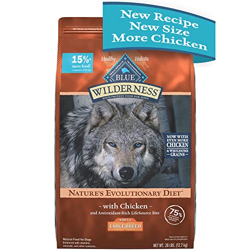 Blue Buffalo Wilderness High-Protein Adult Large Breed Dry Dog Food  Chicken  28-lb
