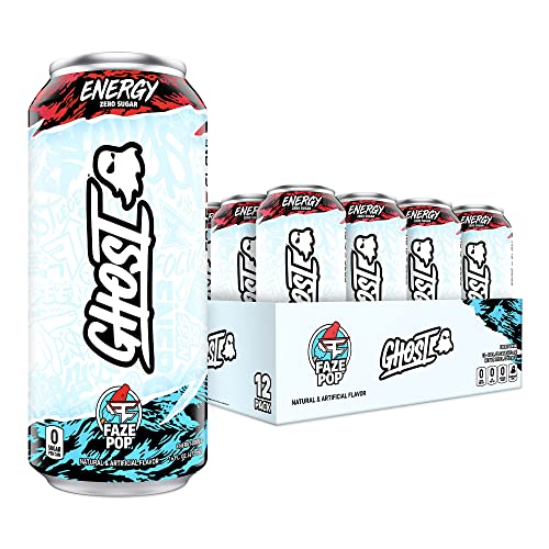 GHOST Zero Sugar Energy Drink  Faze Pop  16 Oz Can  12 Pk