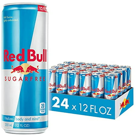 Red Bull Energy Drink  Sugar Free  12 Fl Oz (24 Pack)