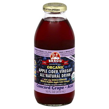 Bragg - Organic Apple Cider Vinegar All Natural Drink Concord Grape - 16 Oz. (Pack of 2)