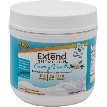 Extend Anytime Protein Shake  Creamy Vanilla Whey Meal Replacement Protein Powder Shake  Meal Shakes  No Sugar Added  No Gluten  15 Serving Jug  14.82