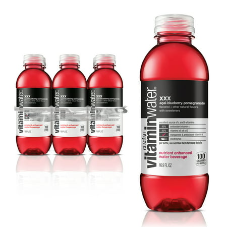 (12 Bottles) Vitaminwater Xxx Enhanced Water  Acai Blueberry Pomegranate  16.9 Fl Oz  6 Count