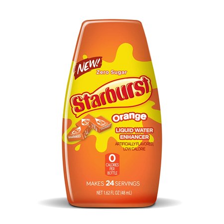 Starburst  Liquid Water Enhancer 1.62 Fl. Oz. Bottle Pack – Orange – Low Calorie Zero Sugar Drink Enhancer Bottle Makes 24 8oz. Servings Convenien