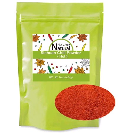 NPG Premium Sichuan Chili Powder 16 Ounces  Extra Hot  Fine Ground Seedless Szechuan Red Chili Pepper Powder Bulk  Key Spice Seasoning for Making Kimc