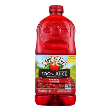 100 Percent Juice Naturally Cranberry Juice - Case of 8 - 64 Fl Oz.