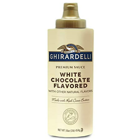 Ghirardelli White Chocolate Flavored Sauce Squeeze Bottle  White Chocolate Flavored Sauce  16 Oz