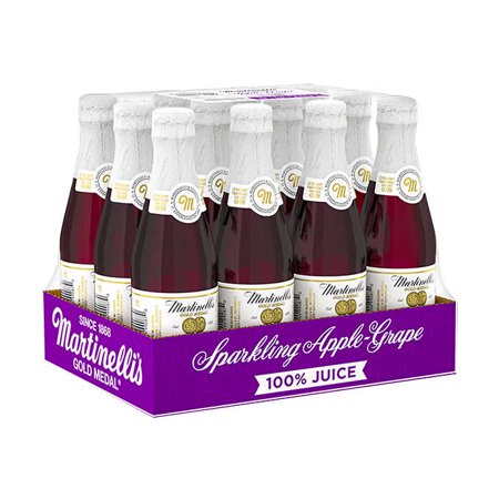 Martinelli S Gold Medal Sparkling Apple-Grape Juice 12 Count 8.4 Fl Oz Bottles