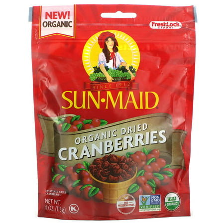 Sun-Maid Organic Dried Cranberries 4 Oz (113 G)