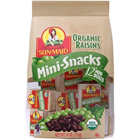 Sun-Maid Organic Raisins - Dried Fruit Snacks  Healthy Snacks for Kids (.5Oz  12 Ct)