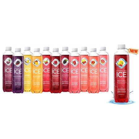 SparklingRONAN ICE SparklingRONAN Water | 12 Flavor Variety Pack (Sampler) - 17 Fl Oz Bottles  Naturally Flavored SparklingRONAN Water with Antioxidan