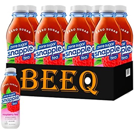 Beeq Box Snapple Zero Sugar Raspberry Tea 16 Fl Oz Recycled Plastic Bottle  Pack of (9)