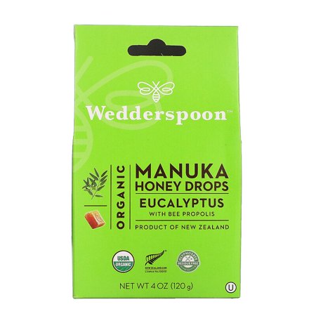 Wedderspoon Organic Manuka Drops Eucalyptus 20 Loz Pack of 4
