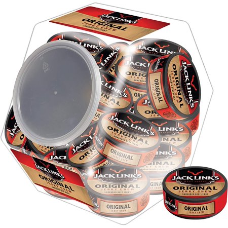 Jack Link’s Beef Jerky Chew  Shredded Beef Jerky  Made with Premium Beef  Original Flavor  0.32 Oz per Snack Tin  11.52 Ounce Total (Pack of 36)