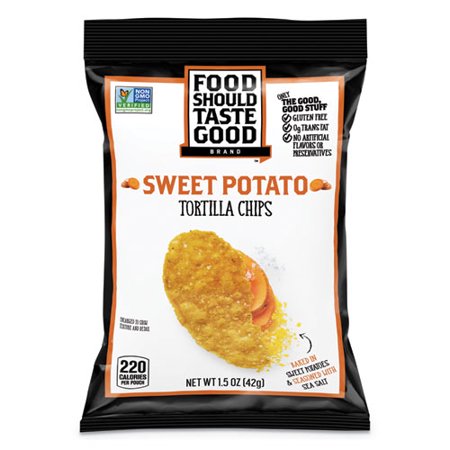 Tortilla Chips  Sweet Potato with Sea Salt  1.5 Oz  24/carton