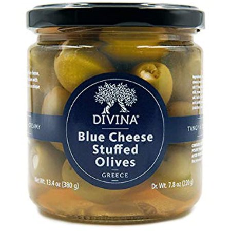 Divina Olives Stuffed with Blue Cheese 7.8 Oz. (Pack of 6)