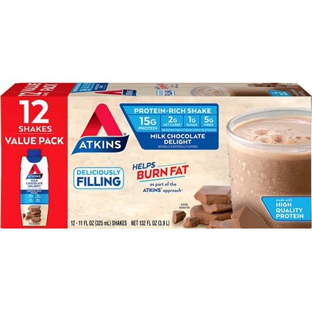 Gluten Free Protein-Rich Shake  Milk Chocolate Delight  Keto Friendly (Pack of 12)  11 Fl Oz