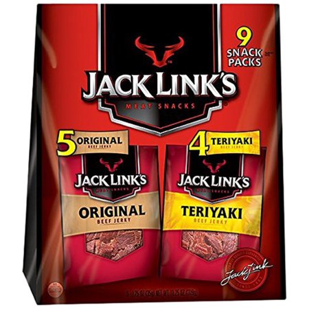 Jack Link’s Beef Jerky Variety Bag Original  Teriyaki 9ct 1.25oz Single-serve Bags