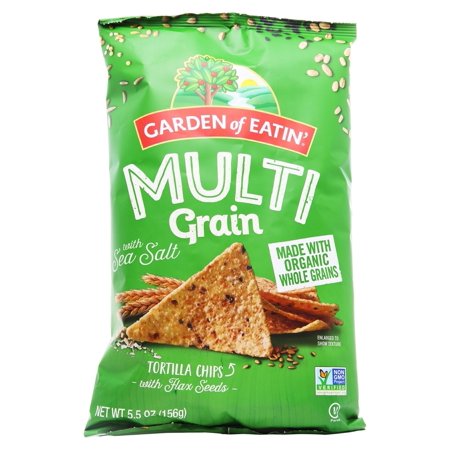 Garden of Eatin - Multi Grain Tortilla Chips with Flax Seeds & Sea Salt - 5.5 Oz. Pack of 12
