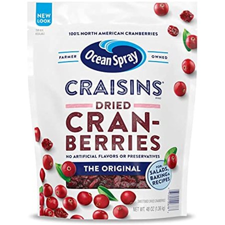 Ocean Spray Craisins Dried Cranberries  Original  48 Ounce