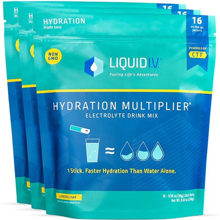 Hydration Multiplier - Lemon Lime - Hydration Powder Packets | Electrolyte Drink Mix | Easy Open Single-Serving Stick | Non-GMO | 48 Sticks