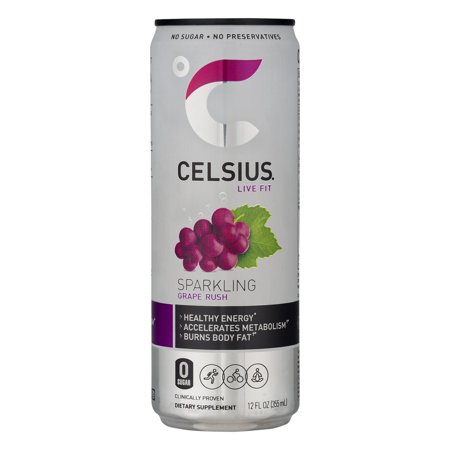 Celsius Live Fit Sparkling Grape Rush  12 Oz | Pack of 12
