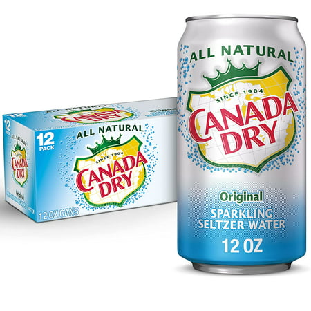Canada Dry Original Sparkling Seltzer Water  12 Oz. Cans (Pack of 12)