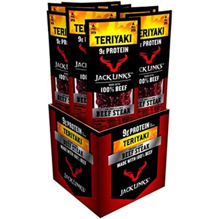 Jack Link’S Premium Cuts Beef Steak  Teriyaki  Great Protein Snack with 9G of Protein and 9G of Carbs per Serving  Made with Premium Beef  1 Ounce (