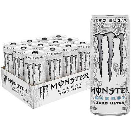 Monster Energy Zero Ultra  Sugar Free Energy Drink  10.5 Ounce (Pack of 12)
