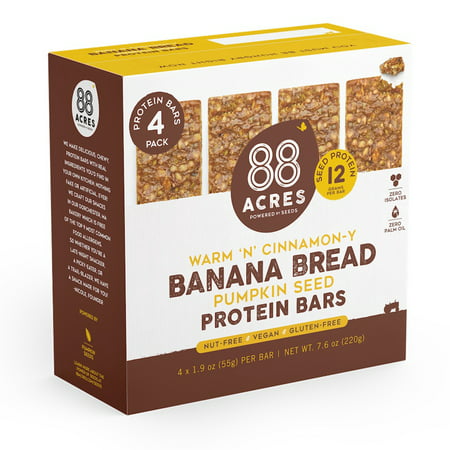 88 Acres Warm N' Cinnamon-Y Banana Bread Pumpkin Seed Protein Bars 220g