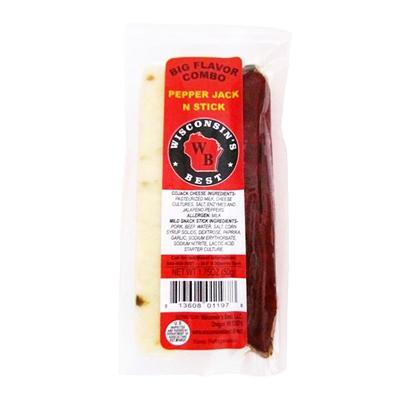 Wisconsin Cheese Company Wisconsin S Best Pepper Jack N Stick Combo Packs  1.75 Oz  18 Ct High Protein  Keto Friendly  Low Carb  Low Sugar Snack. a Gr