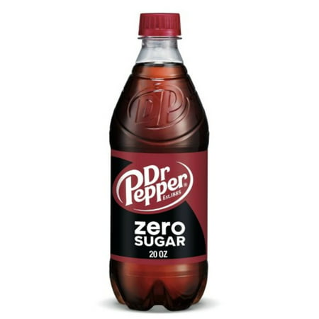 Dr Pepper Zero Sugar Soda 20oz Bottles  Quantity of 6