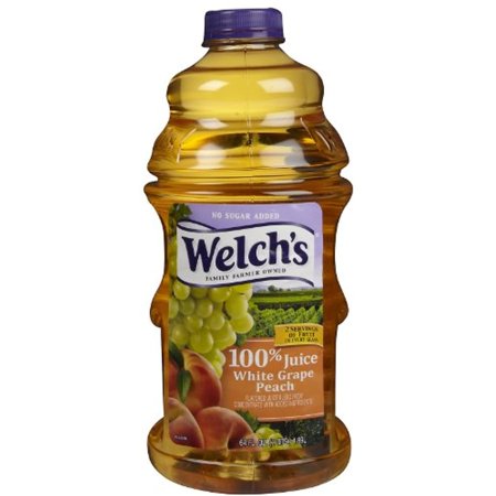Welchs 100 Percent Juice  White Grape Peach  64 Fl Oz Bottle