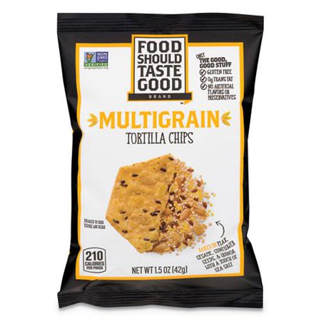 Food Should Taste Good-Tortilla Chips  Multigrain with Sea Salt  1.5 Oz  24/Carton