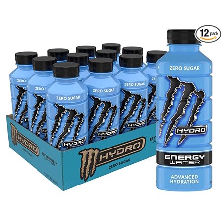 Monster Energy Hydro Energy Water  Zero Sugar  20 Fl Oz (Pack of 12)