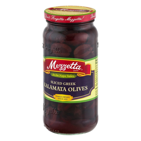 Mezzetta Sliced Greek Kalamata Olives  5.75 Oz Pack of 6
